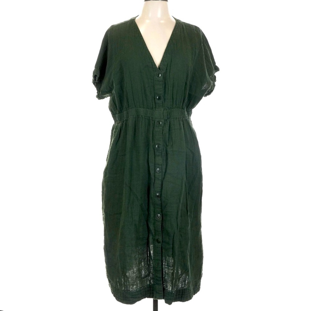 Pact Forest Green Midi Dress